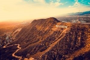 Hollywood sign above LA