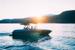 A boat in close to the coast