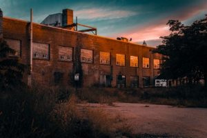 The rural outskirts of South Carolina provide a great housing location for factories such as this old brick factory from the middle 20th century.