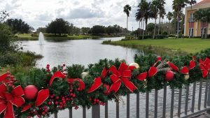 Green and cloudy Christmas in Florida.