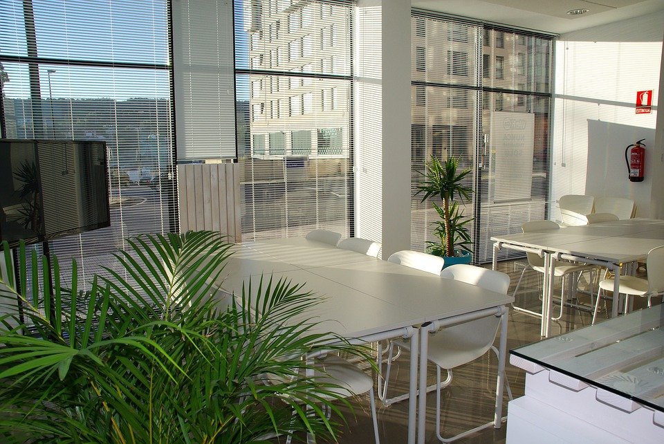 An office to be relocated by commercial movers.