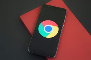 google logo and a black smartphone