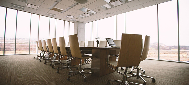 Conference table and chairs