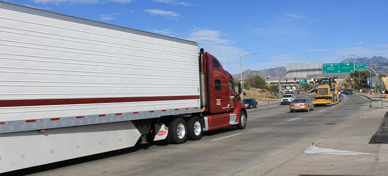 a moving truck on the street