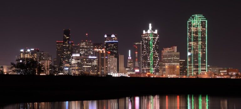 Skyline of Dallas - one of the safest cities to live in Texas. 