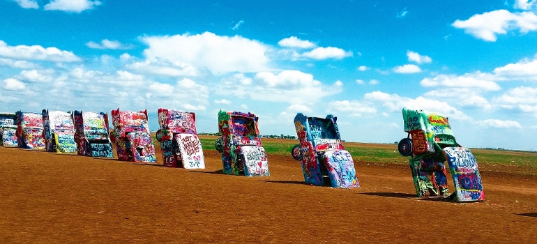 art installation in Amarillo