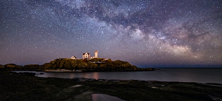 A lighthouse in Portland, Maine