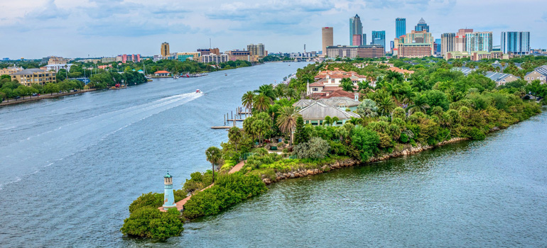A great view of Tampa Bay located in one of the best places for families in Florida