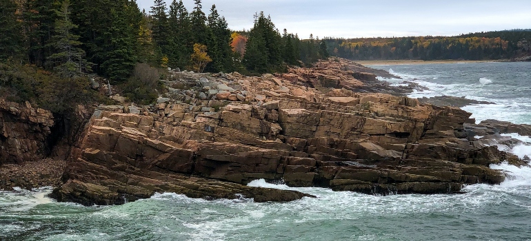 cliff in Maine