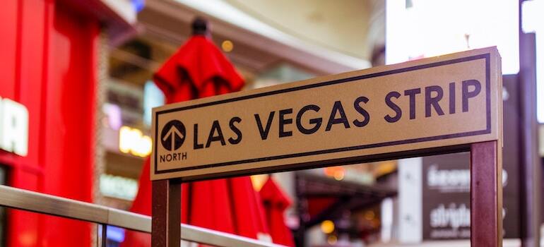 A Las Vegas Strip sign