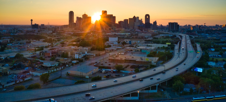 Sunset over Dallas, Texas