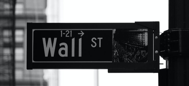 Wall street in NYC