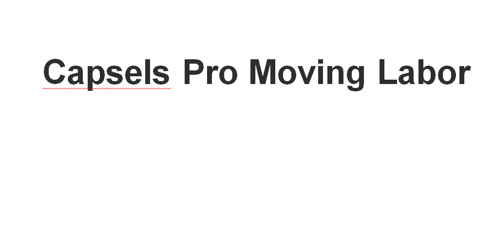 Capsels Pro Moving Labor company logo