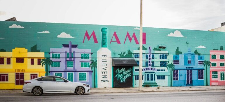 Colorful wall in Miami