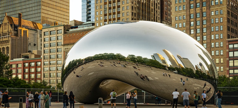  Cloud Gate in Chicago, one of the things you can visit if moving from Boston to Chicago 