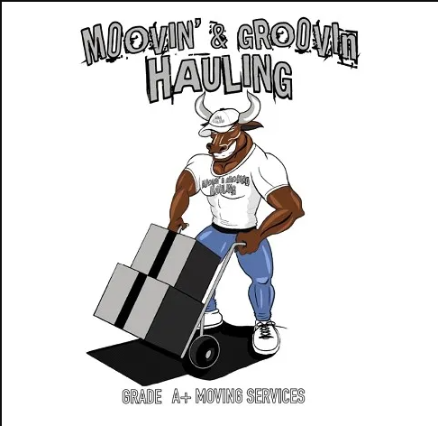 Moovin and Groovin Hauling company logo