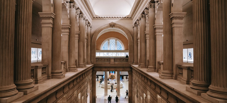 an inside of a museum in NYC