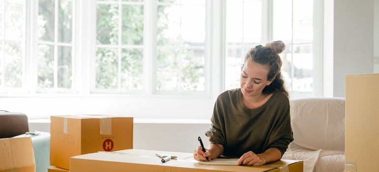 a woman planning