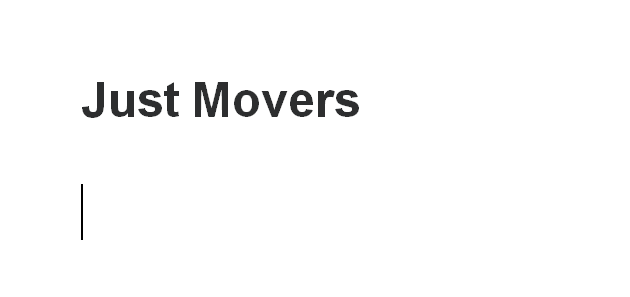 Just Movers company logo