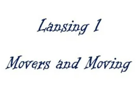 Lansing 1 Movers and Moving company logo