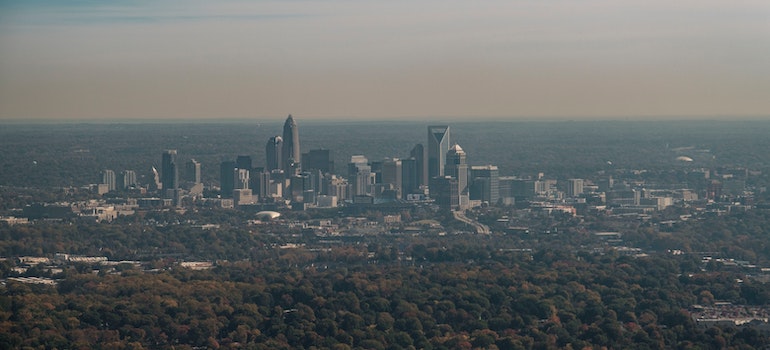 Aerial view of Downtown Charlotte