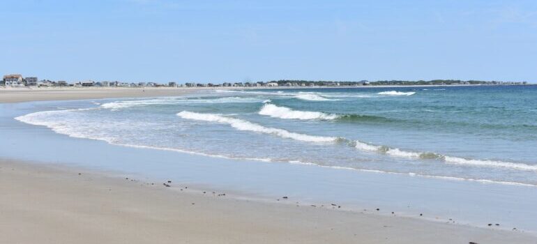 Beach and water in Biddeford, Maine