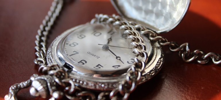 Antique quartz pocket watch