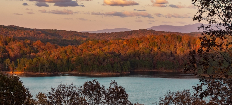 Picture of a lake that you will get to see if you decide on moving from New York to Georgia