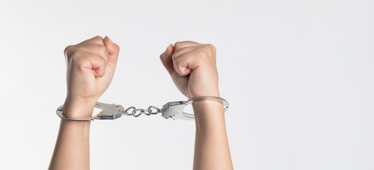 Picture of hands with handcuffs 