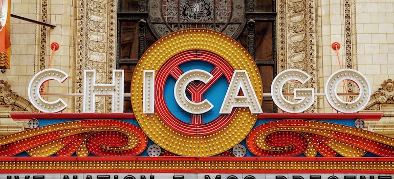 Chicago theatre signage