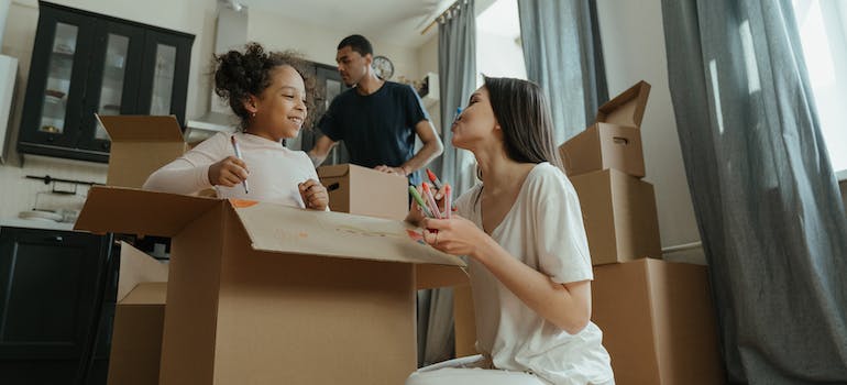 family packing before hiring best cross country movers Olive Branch