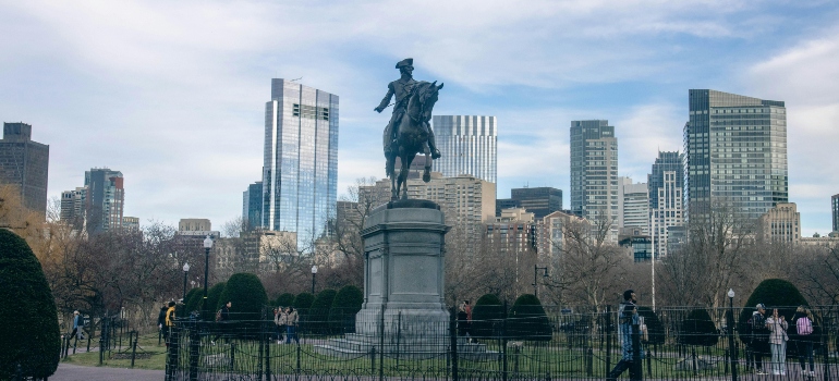 a statue in Boston, Massachusetts
