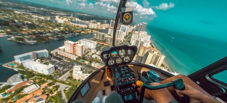 view of Miami Beach from above
