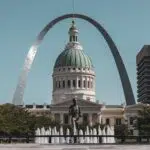 a fountain in St. Louis
