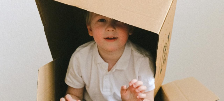 Picture of a kid in a box